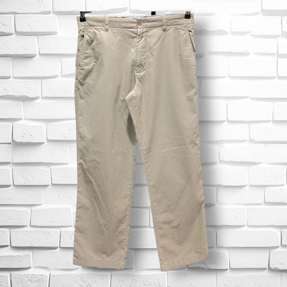 J.Crew Corduroy Pants Mens 34 x 32 Beige Straight Slacks Trouser Cotton Preppy